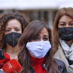 De izquierda a derecha, la procuradora, Marta Sanz, la coordinadora autonómica de Cs Castilla y León, Gemma Villarroel; y la diputada, Noemí Otero, durante su encuentro en Segovia