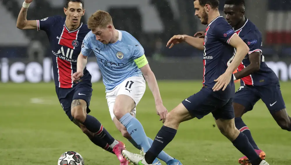 De Bruyne marcó el gol del Manchester City en el partido contra el PSG