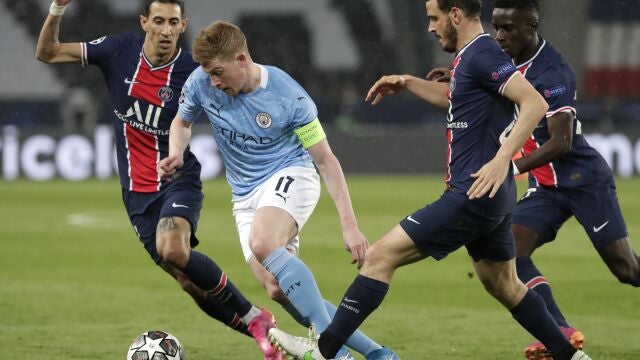 De Bruyne marcó el gol del Manchester City en el partido contra el PSG