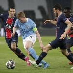 De Bruyne marcó el gol del Manchester City en el partido contra el PSG