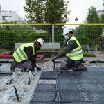 Pavimento solar instalado en la plaza de las Glòries de Barcelona