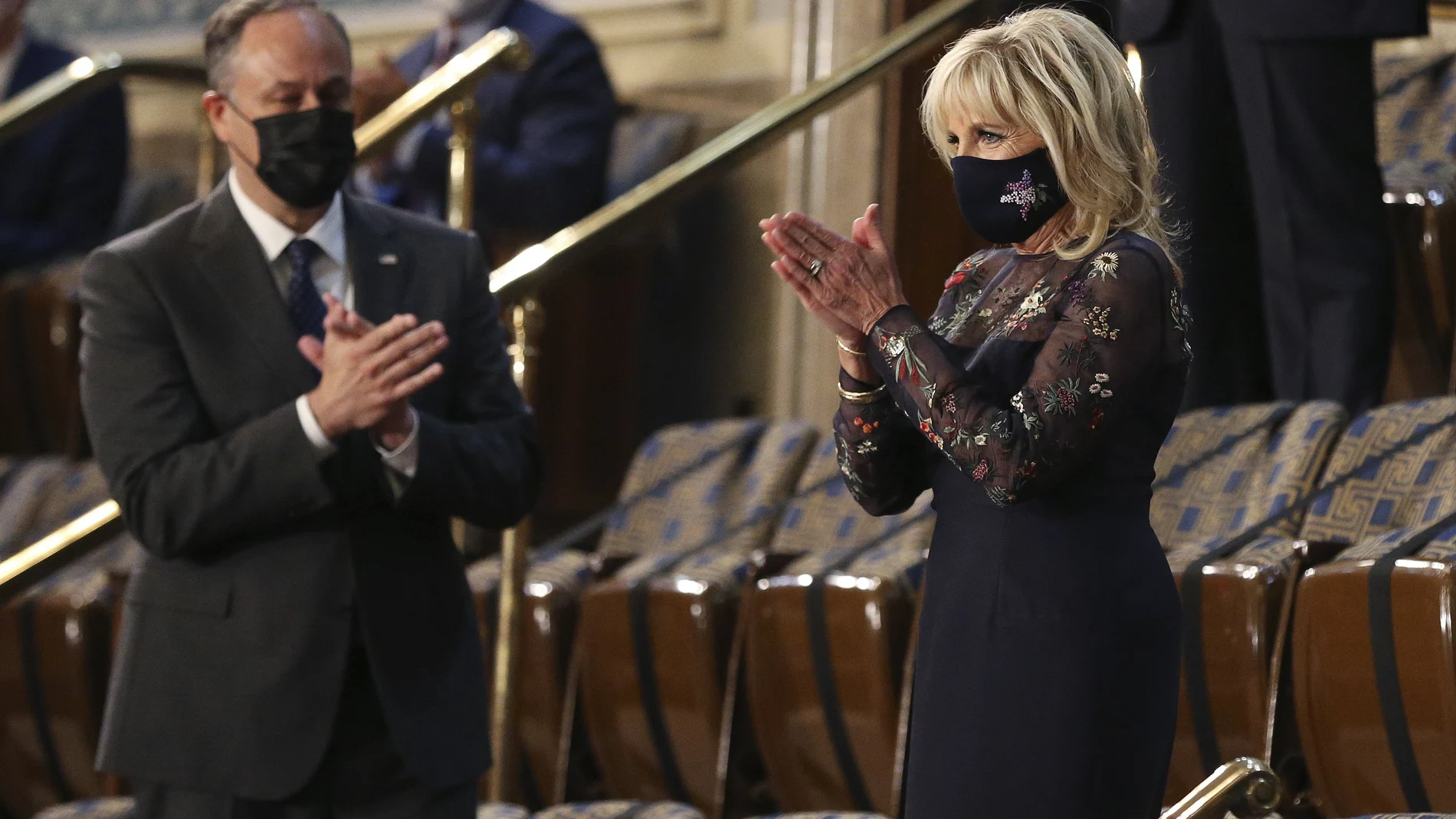 La primera dama Jill Biden y Doug Emhoff, el marido de la vicepresidenta Kamala Harris Doug Emhoff