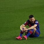 Jordi Alba, al final del Barcelona-Granada