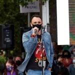 Roberto Sotomayor, durante el acto de campaña de cara a las elecciones regionales que Unidas Podemos celebró el año pasado