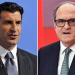 Luis Figo y Ángel Gabilondo.