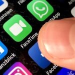 Fotografía de archivo en la que aparece el icono de la aplicación FaceTime