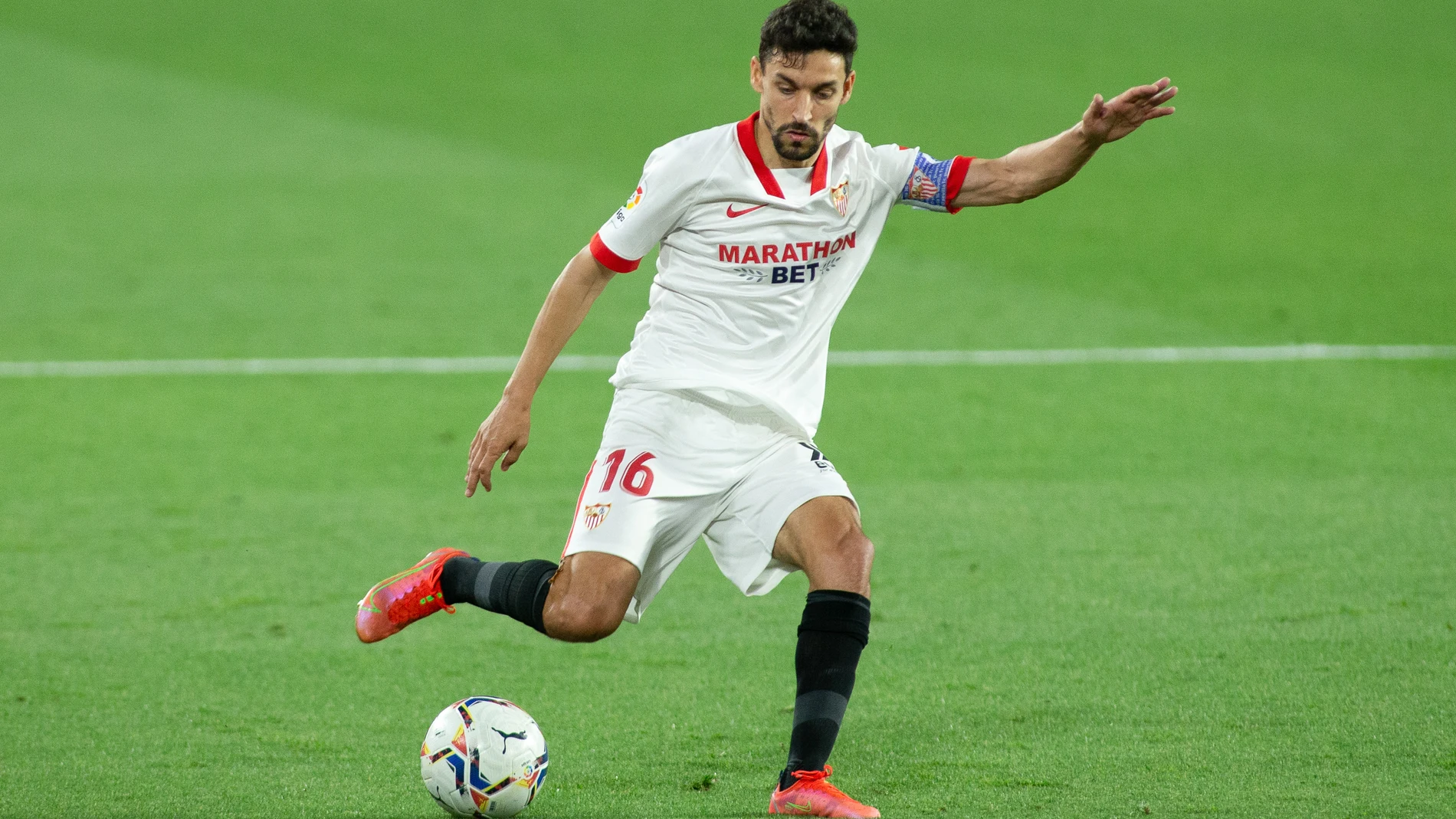 Jesús Navas con el Sevilla.