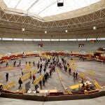 En Moralzarzal habilitaron la plaza de toros como centro de votación