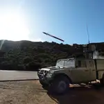 Lanzamiento de un misil Mistral III desde un vehículo