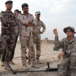 Entrenamiento de soldados iraquíes por parte de instructores españoles.