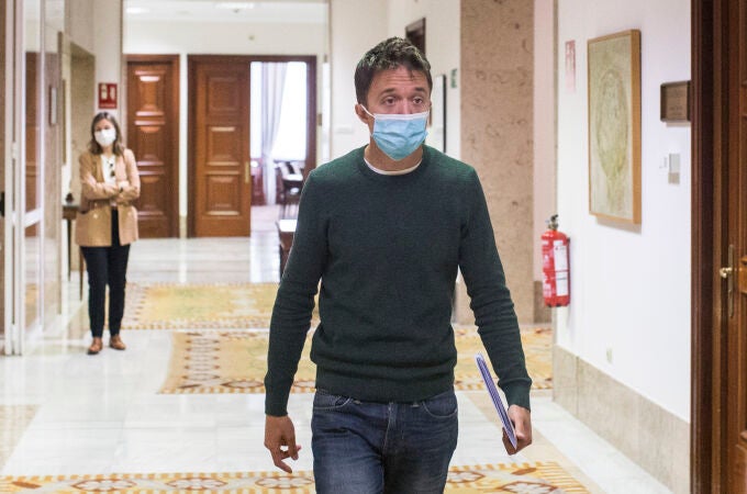 El líder de Más País, Iñigo Errejón a su llegada a una Junta de Portavoces
