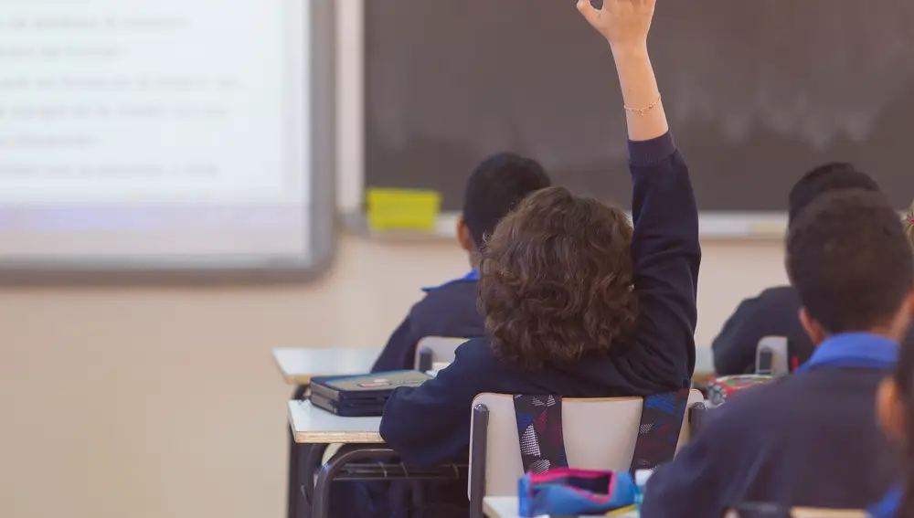 Colegio, escuela, aula, primaria, clase, niño, niña, niños levantando la mano, pedir permiso, pidiendo permisoEUROPA PRESS (Foto de ARCHIVO)04/02/2016