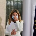 La ministra de Trabajo, Yolanda Díaz, ayer, en el Ministerio