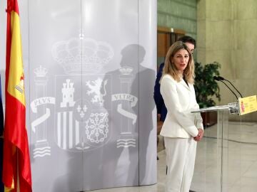La ministra de Trabajo, Yolanda D&iacute;az, recibe en la sede del ministerio a Gabriel Rufi&aacute;n, portavoz de Esquerra Republicana de Catalu&ntilde;a.￼