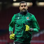 Miguel Ángel Moyá con la Real Sociedad.