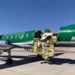 Así quedó uno de los dos aviones tras el accidente en Denver