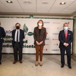 Francisco Hiraldo, Francisco Marhuenda, la consejera Paloma Martín y Andrés Navarro, antes de la gala