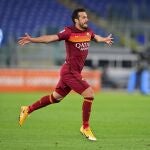 Pedro Rodríguez con la Roma. (AFP)