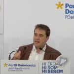 El presidente del PDeCAT David Bonheví durante su intervención en el Consell Nacional
