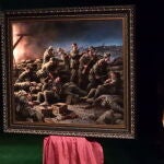 El cuadro "voluntarios para morir", del pintor Augusto Ferrer-Dalmau, que ayer se entregó a la Legión