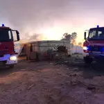 Un incendio anterior en un asentamiento chabolista de Palos. CONSORCIO DE BOMBEROS