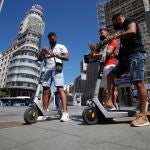 Patinetes eléctricos en el centro de Madrid