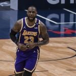 LeBron James, en el último partido de la primera fase ante los Pelicans