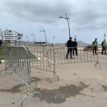 Autoridades marroquíes refuerzans la vigilancia en la carretera entre Fnidq (Castillejos), en imagen de archivo