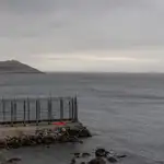 Vista de la frontera de Benzú en la que en los días pasados los migrantes también intentaron cruzar a España