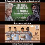 Campaña de Por Un Mundo Más Justo en el Metro