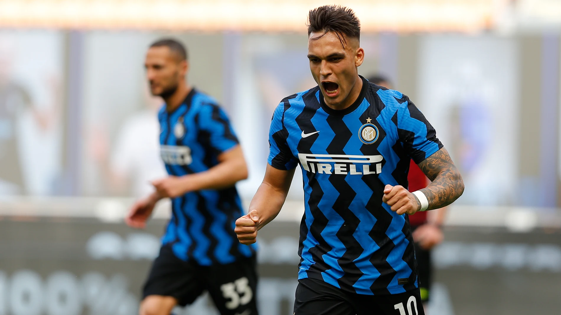 Lautaro Martínez con el Inter de Milán.