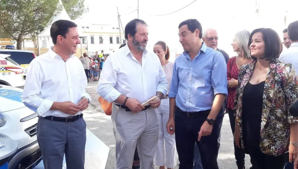 Juan de la Rosa, Juan Ávila, Juanma Moreno y Virginia Pérez