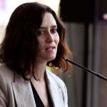 La presidenta en funciones de la Comunidad de Madrid, Isabel Díaz Ayuso.