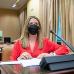 Alicia García durante su participación en la Comisión de Interior