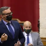 El portavoz del grupo parlamentario Vox, Manuel Gavira