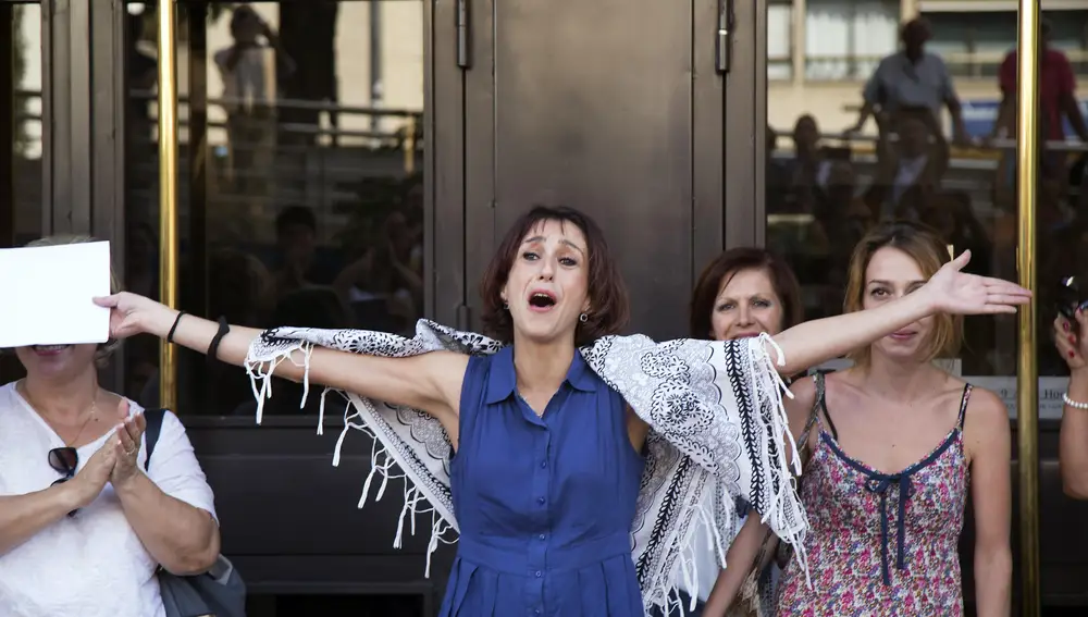 Imagen de archivo de Juana Rivas saliendo de los juzgados de Granada