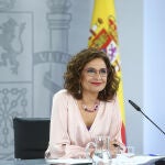 La ministra portavoz y ministra de Hacienda, María Jesús Montero