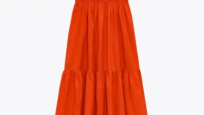 Vestido midi popelín.