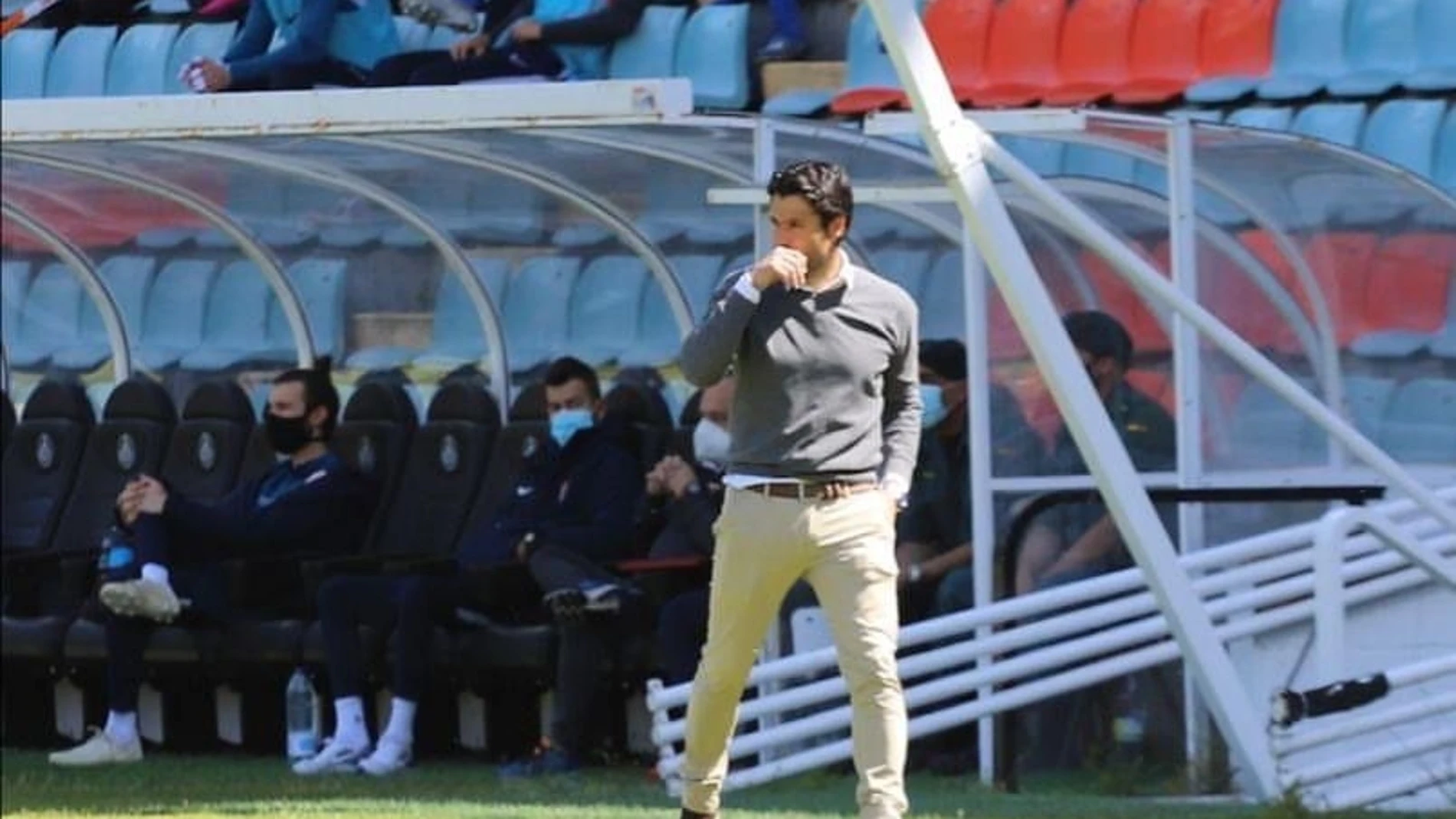 Lolo Escobar, durante un partido del Salamanca esta temporada