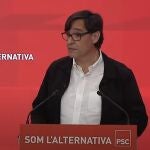 El líder del PSC en el Parlament, Salvador Illa.