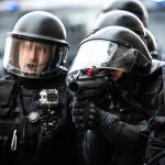 Mossos antidisturbios, en una protesta contra el Consejo de Ministros en Barcelona