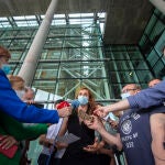La líder de Más Madrid a nivel regional, Mónica García, ofrece declaraciones a los medios tras la reunión de su grupo parlamentario