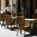 Imagen de la terraza de un bar en Madrid