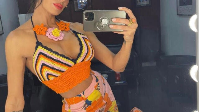 Pilar Rubio con pantalón de Zara en El Hormiguero.
