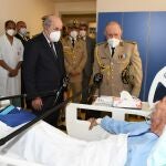 Brahim Ghali, en un hospital de Argel, tras haber abandonado España después de ser tratado en un centro sanitario de Logroño