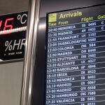 Llegada de vuelos procedentes de Alemania este viernes en el aeropuerto de Son San Joan de Mallorca