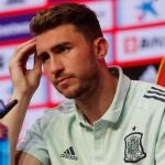 Laporte, durante su conferencia de prensa en la Ciudad del Fútbol de Las Rozas