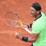 Rafa Nadal celebra uno de los puntos ante Cameron Norrie