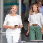 La Infanta Cristina con sus hijos Irene y Miguel Urdangarin