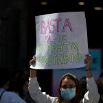 Imagen del martes de la protesta de los MIR por el proceso de elección y adjudicación de plazas